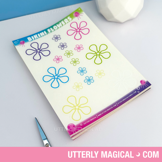 Bikini Flowers Sticker Sheet