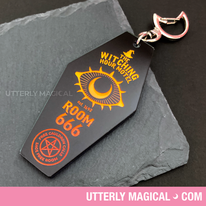 The Witching Hour Motel Acrylic Keychain