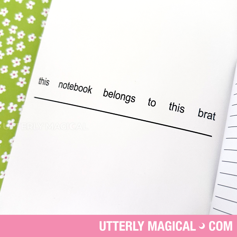 [PRE ORDER] brat A5 Notebook